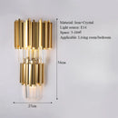 Ljojo Luxury Crystal Wall Lamp for Modern Living Room and Staircase Walls