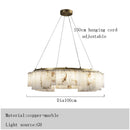 Gold Stone Ceiling Lamp Luxury Marble Lighting Copper Bedroom Decor by Ljojo