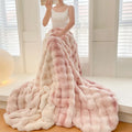 Ljojo Long Fur Rabbit Plush Blanket