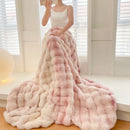 Ljojo Long Fur Rabbit Plush Blanket