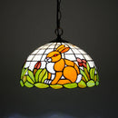 Bunny Chandelier Lovely Rabbit Stained Glass Pendant Lamp by Ljojo