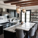Ljojo Glass Chandelier Vintage Pendant Light for Kitchen Dining Room Bar Bedroom