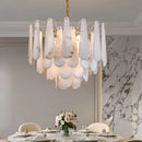 French Marble Pendant Light Modern Copper Chandelier LED Water Droplet for Home Decor by Ljojo