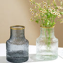 Ljojo™ Clear Glass Large Mouth Vase: Stylish Home Decor, Ideal for Flowers