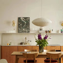 Denmark Designer Silk Pendant Lamp Minimalist Nordic Wabi Sabi for Hotel Restaurant by Ljojo.