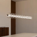 Italian Glass Bubble LED Linear Pendant Light Chandelier by Ljojo - Modern Home Decor Lighting Fixture