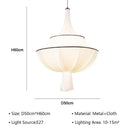 Nordic Wabi Sabi Retro Cloth E27 Pendant Light Fixture for Living Room by Ljojo