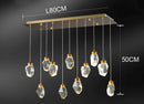 Ljojo Luxury Crystal Chandelier for Living Room - Elegant Dining Room Pendant Lamp - Indoor Lighting