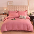 Ljojo 2024 Luxury Cotton Thickened Solid Color Four-Piece Set