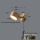 Ljojo LED Wall Sconce Lamp Walnut Wood Base Modern Art Fixture