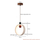 Japanese Wabi-sabi LED Stone Pendant Light for Home Decor | Square Columnar Shape Chandelier