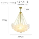 Bubble Led Chandelier Modern Gold Balls Glass Pendant Light for Dining Room by Ljojo