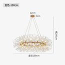 Modern LED Dandelion Gold Round Pendant Lamp for Dinning Living Room by Ljojo