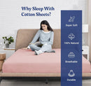Ljojo Luxury 800TC Egyptian Cotton Bed Sheet Set, Ultra Soft Solid 3-Piece Kit