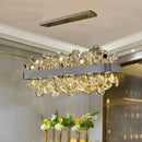 Ljojo Luxury Crystal Chandelier: Modern Pendant Lighting for Living Room, Kitchen, or Island.