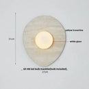 Ljojo Luxury Marble LED Wall Sconce White Glass Modern Wall Light