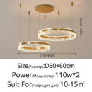 LED Rings Chandelier Minimalist Acrylic Hanging Light for Living Room | Ljojo