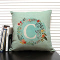 Ljojo 26 Letter Design Linen Sofa Cushion Cover 45x45cm Pillow Case for Bedroom & Living Room