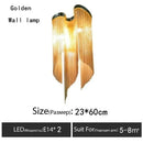Ljojo Large Luxury Tassel Chain Chandelier Lamp for Living Dining Room Loft Villa Decor