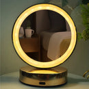 LED Light Mirror Painting USB Rechargeable Dimming Wall Artwork Table Lamp Decor by Ljojo