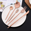 Ljojo 20-Piece Stainless Steel Cutlery Set - Matte Finish Flatware Set