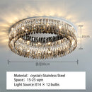 LED Crystal Ceiling Light Fixture for Living Room Kitchen by Ljojo - Modern Home Decor