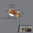 Ljojo LED Wall Sconce Lamp Walnut Wood Base Modern Art Fixture