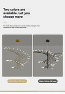 European Firework LED Chandelier for Living Room | Ljojo Pendant Lamp with Loft Hanging Lustre Fixtures