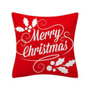 Ljojo Merry Christmas Print Sofa Cushion Decoration Pillowcase