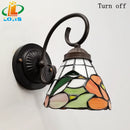 American Bird Tiffany Style Glass Wall Lamp for Bedroom & Dining Room Decor by Ljojo