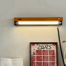 LED Wall Lamp Dimmable Orange Black Metal Acrylic Sconce Bedroom Parlor Shop - Ljojo