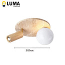 Ljojo Yellow Travertine Stone Chandelier | Modern Bedroom Living Room Corridor Ceiling Light