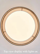 LED Bedroom Ceiling Light Modern Circular Fabric Lampshade Home Decor by Ljojo