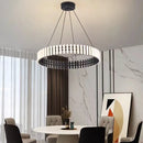 Ljojo Modern Art Piano Chandelier Round Square Lighting for Living Room & Restaurant