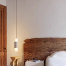 LED Pendant Lamp Real Stone White Acrylic Dimmable for Bedroom Kitchen Coffee Shop by Ljojo