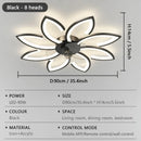 LED Ceiling Fan Light Smart Remote Control Strong Wind Silent Ljojo Fan Lamp