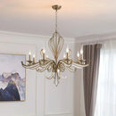 Crystal Chandelier Pendant Lighting for Bedroom Living Room - American Retro Candle Design LED Lamp