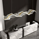 Ljojo Modern Acrylic Ribbon LED Ceiling Chandelier Living Dining Room Pendant Lamp