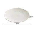 Ljojo Matte Stone Patterned Ceramic Steak Dessert Sushi Salad Plate - Round Shallow Specialty Tableware
