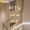 Ljojo Luxury Crystal Staircase Chandelier for Living Room Home Decoration