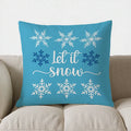 Let It Snow Snowflakes Decorative Throw Pillow Cover for Sofa, Bedroom, Car - Ljojo