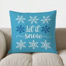 Let It Snow Snowflakes Decorative Throw Pillow Cover for Sofa, Bedroom, Car - Ljojo