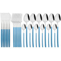 Gold Stainless Steel Cutlery Set by Ljojo - 24Pcs Western Tableware Flatware