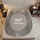 Ljojo Milk Velvet Fitted Sheet 160x200, Extra Warm, Elastic Band, Solid Color