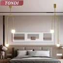 Ljojo Luxury Glass Ball LED Pendant Light for Living Room & Bedroom