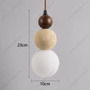 Ljojo Japanese Style Yellow Travertine Pendant Lights | Nature Stone Hanging Lamps for Bedroom Kitchen