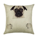 Cute Dog Watercolor Linen Cushion Cover 45*45cm - Ljojo