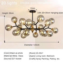 Nordic Glass Ball Light Led Ceiling Chandelier Indoor Lighting Fixture Ljojo
