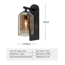 Ljojo Luxury Double Glass Wall Lamp: Modern Nordic Design for Home, Restaurant, or Staircase