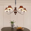 French Glass Chandelier for Living Room with Industrial Style Pendant Light by Ljojo